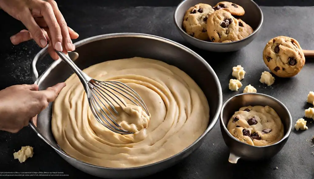 A delightful scene featuring the freshly baked Claire Saffitz's chocolate chip cookies being served and enjoyed. Present the cookies on a dessert plate or a cozy setting, conveying the irresistible homemade charm of these treats.