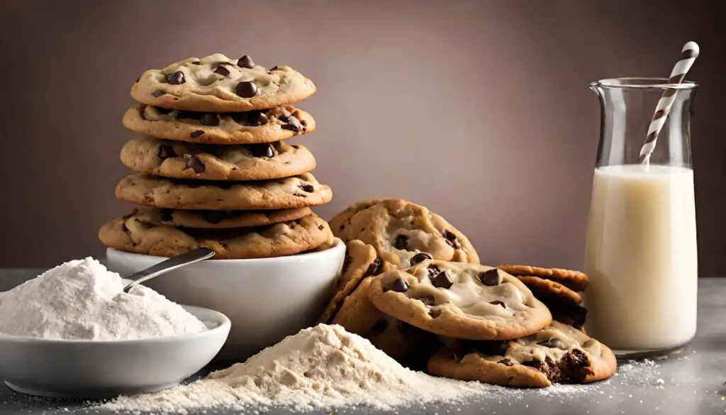 A delightful scene featuring the freshly baked Claire Saffitz's chocolate chip cookies being served and enjoyed. Present the cookies on a dessert plate or a cozy setting, conveying the irresistible homemade charm of these treats.