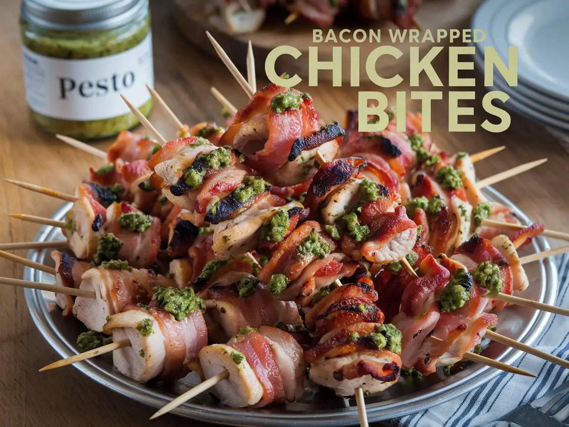 Sweet and Spicy Bacon Wrapped Chicken Bites